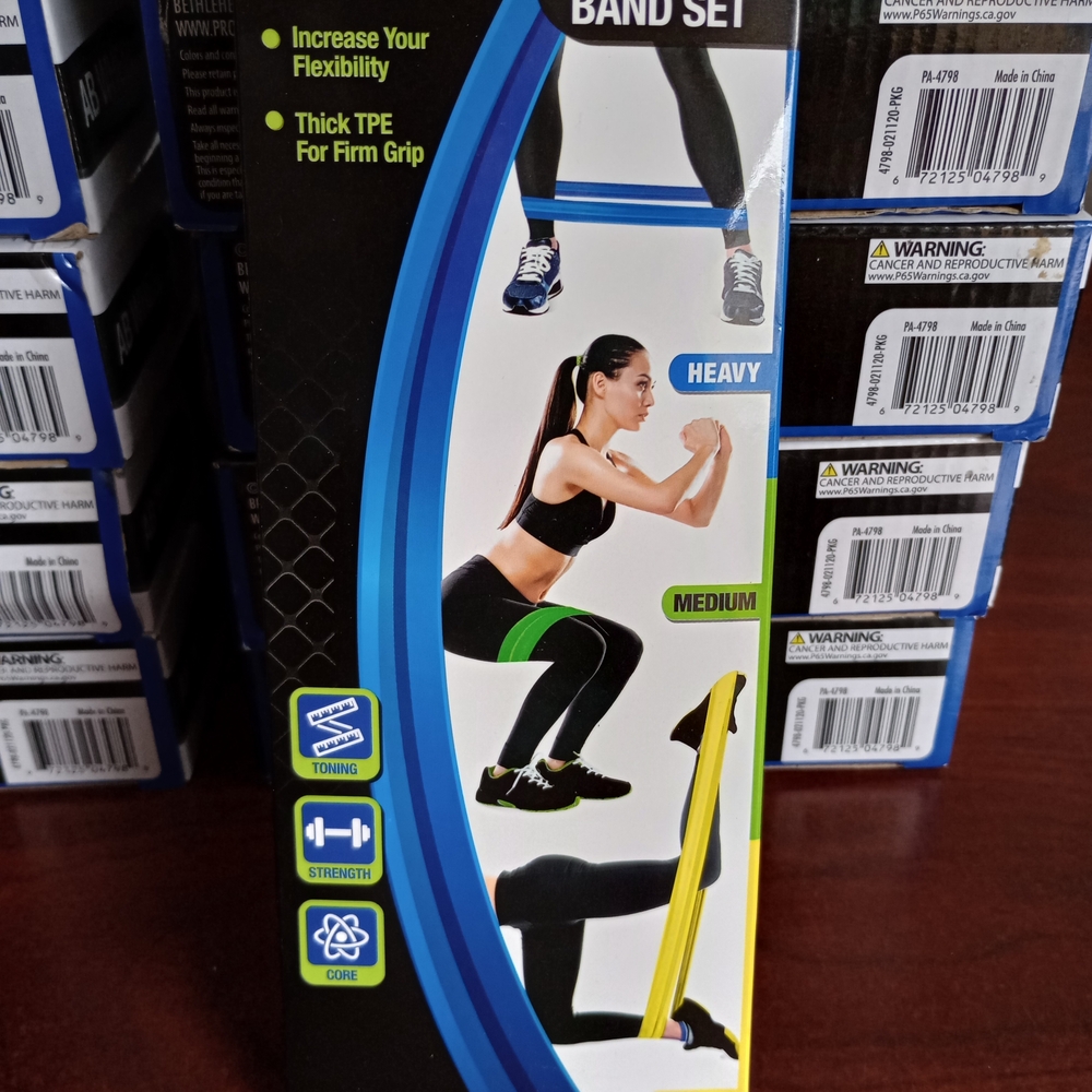 Resistance Band Set with Green,Yellow and Red Bands